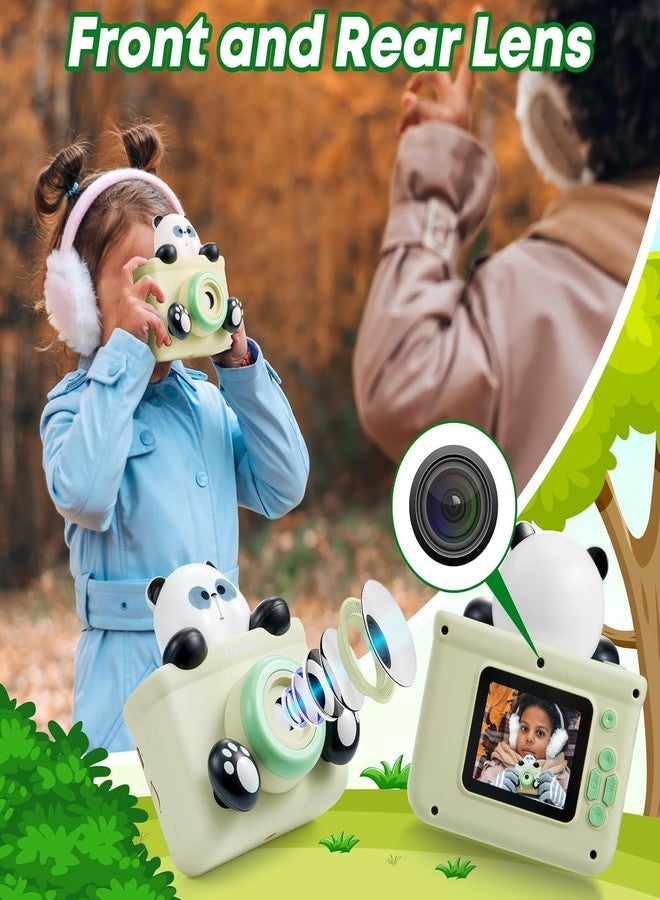 كاميرا باندا للأطفال مع حامل ثلاثي القوائم، كاميرا سيلفي رقمية للأطفال، لعبة تصوير، هدية عيد ميلاد للأولاد والبنات من سن 3 إلى 8 سنوات - Image 2